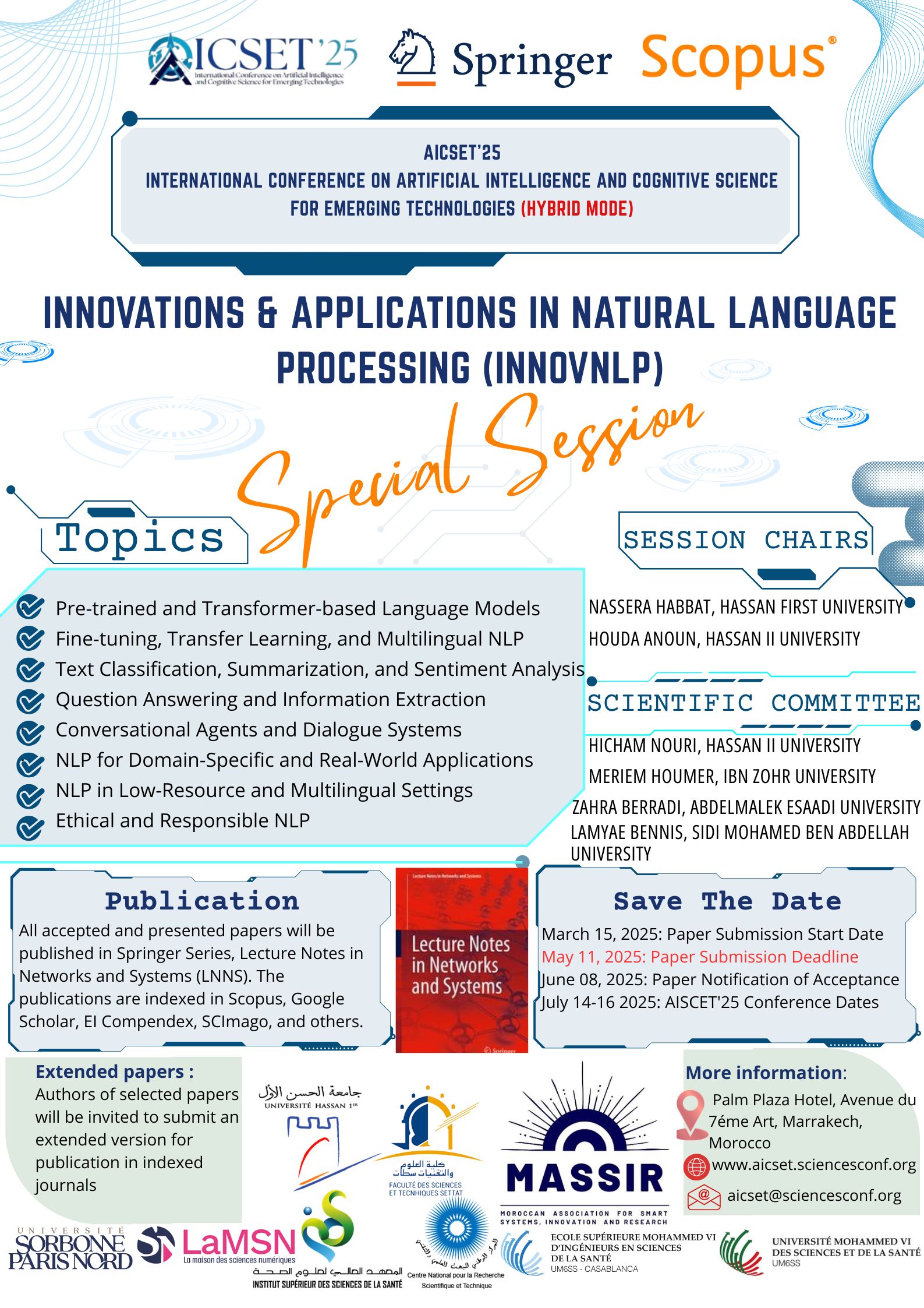 The International Conference on Artificial Intelligence and Cognitive Science for Emerging Technologies (AICSET 2025)-SCOPUS indexed and Hybrid mode-